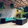 vidaXL Garden Lounge Set Black