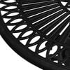 vidaXL Garden Table Black Cast Aluminum Medium Decorative Inlays