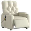vidaXL Electric Massage Recliner Chair Cream Faux Leather, Metal, Plywood