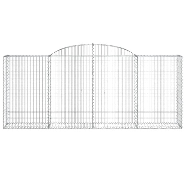 vidaXL Gabion Basket Set of 3 Silver Galvanized iron Large Durable