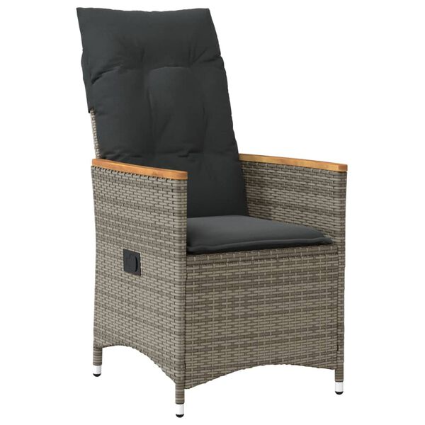vidaXL Reclining Garden Chair Grey