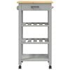 vidaXL Kitchen Trolley MONZA 18.9"x15.7"x34.8" Solid Wood Pine