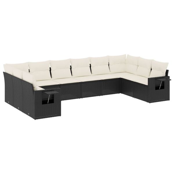 vidaXL Garden Sofa Set Black