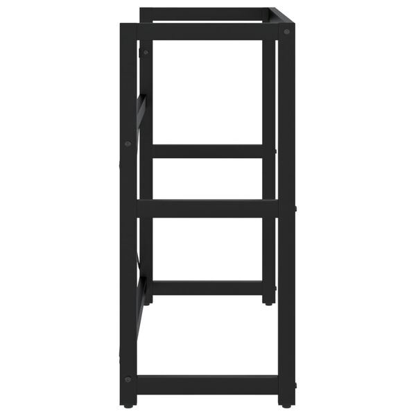 vidaXL Bathroom Washbasin Frame Black Powder-coated iron