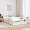 vidaXL Ottoman Bed Frame White Faux leather, metal, plywood, engineered wood