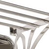 vidaXL Luggage Rack Silver Aluminum Large Adjustable Armrests