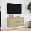 vidaXL TV Wall Cabinet Set of 2 Sonoma oak Engineered wood Compact