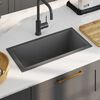 vidaXL Handmade Kitchen Sink Black Stainless Steel