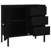 vidaXL Sideboard Black Steel Medium Sideboard Rectangular Modern