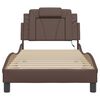 vidaXL Bed Frame "Viana" with LED without Mattress Brown 35.4"x74.8"