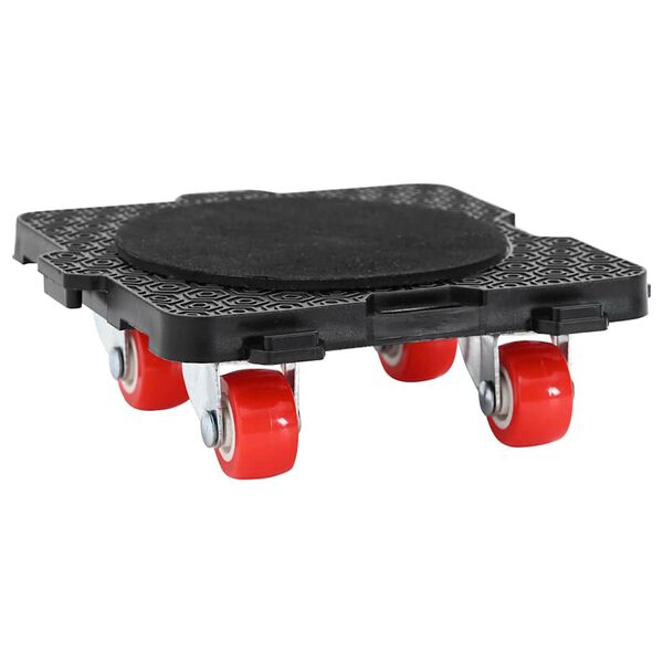 vidaXL Furniture Rollers 4 pcs with Lifter Black 5.3x5.3x1.7" 661.4 lb