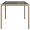 vidaXL Garden Table Beige and Black