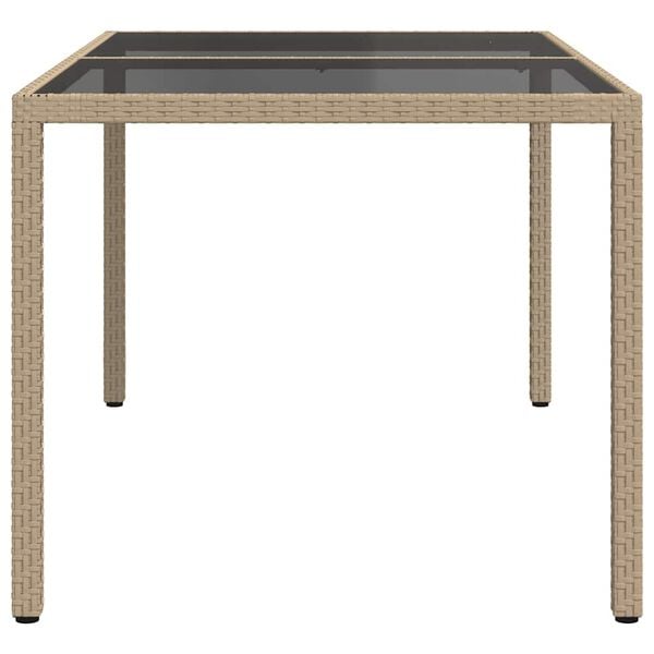 vidaXL Garden Table Beige and Black