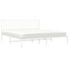 vidaXL Bed Frame White Steel Full Bed Frame Rectangular Traditional