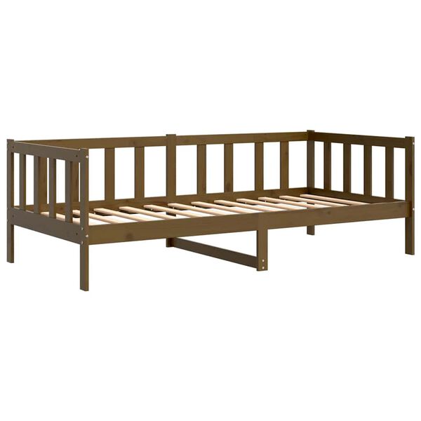 vidaXL Day Bed Honey brown Solid pine wood 35 x 79 in
