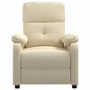 vidaXL Massage Chair Cream Fabric, Wood, Metal Large