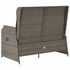vidaXL Reclining Patio Bench Gray, Navy Blue
