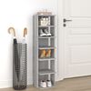 vidaXL Shoe Rack Grey Sonoma Engineered Wood Tall Shoe Rack