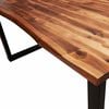 vidaXL Dining Table Wood brown and black