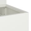 vidaXL Garden Planter White 35.43 x 35.43 x 13.78 in Cold-rolled Steel