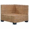 vidaXL Corner Sofa Brown Natural Rattan Medium Sturdy Corner Sofa