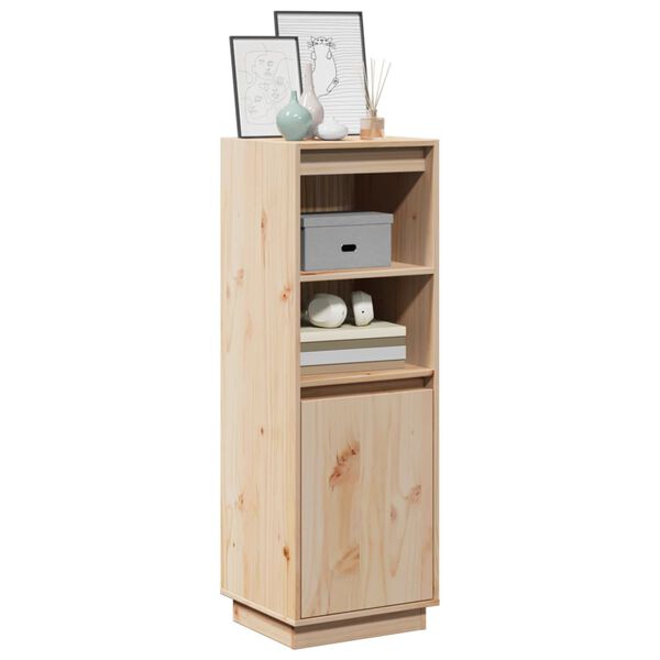 vidaXL Highboard Natural Wood Solid Pinewood Medium Highboard