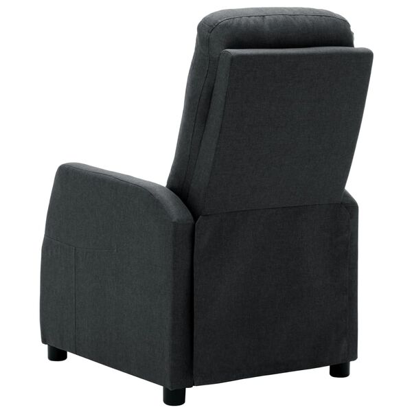 vidaXL Electric Recliner Dark Gray Fabric