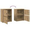 vidaXL Bookcase Artisan Oak Engineered Wood Small Bookcase Rectangular