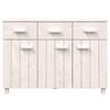 vidaXL Sideboard White Solid pinewood, MDF Medium Sideboard