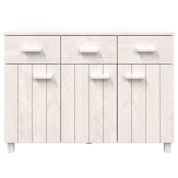 vidaXL Sideboard White Solid pinewood, MDF Medium Sideboard