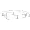 vidaXL Dog Kennel Silver Steel 215.3 sq ft Durable Cage Rectangular