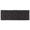 vidaXL Pallet Cushion Black 100% cotton with cotton mix filling Medium
