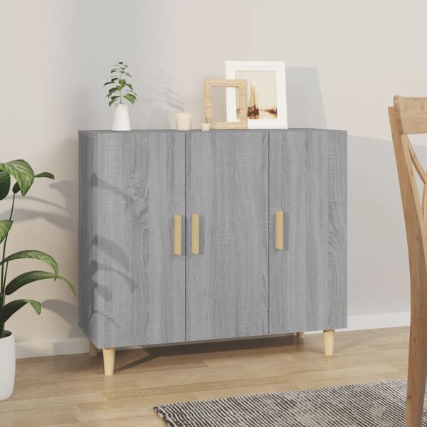 vidaXL Sideboard Grey Sonoma Engineered wood Good for medium spaces