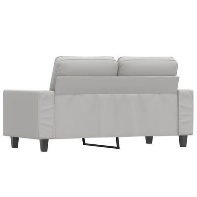vidaXL 2-Seater Sofa Light Gray 47.2" Microfiber Fabric
