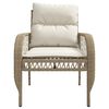 vidaXL Patio Sofa Set Beige PE rattan, powder-coated steel, tempered glass