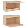 vidaXL TV Cabinet Set of 3 Pine Solid Pine Wood Medium TV Cabinet