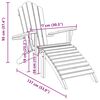 vidaXL Garden Adirondack Chair With Footrest Teak Solid teak wood Standard