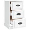 vidaXL Bedside Cabinet High gloss white Engineered wood Small