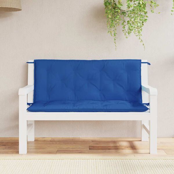 vidaXL Garden Bench Cushion Set of 2 Blue Oxford fabric (100% polyester)