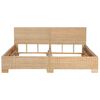vidaXL Bed Natural Rattan Mahogany Wood Super King Classic/Traditional