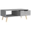 vidaXL Coffee Table Concrete Grey Engineered Wood, MDF 39.4 in