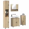 vidaXL Bathroom Furniture Set 4 pcs Sonoma Oak Engineered wood & Metal