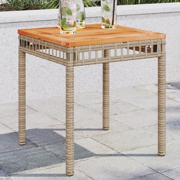 vidaXL Garden Table Mix beige and brown