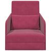 vidaXL Sofa Bed Wine Red 25.59 x 31.50 x 32.68 in Velvet