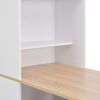 vidaXL Bar Table White, Natural Engineered wood 45.3 x 23.2 x 78.7 in