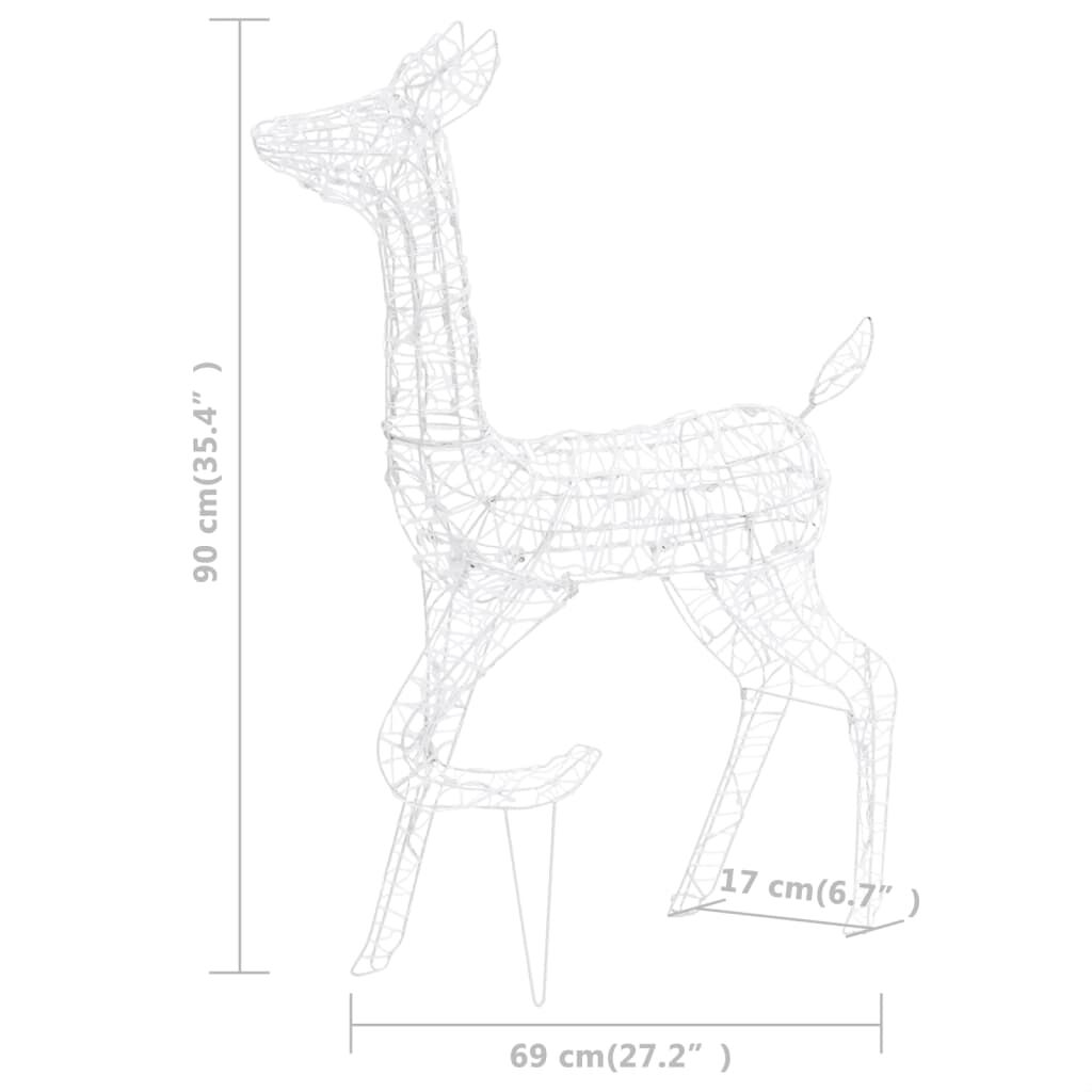 vidaXL Reindeer Family Warm White Acrylic Acrylic Reindeer Other