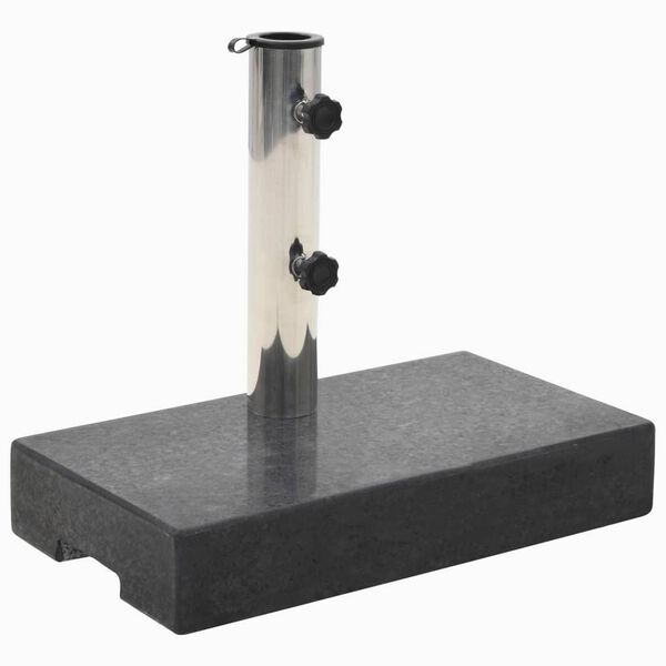vidaXL Umbrella Base Black Granite, Stainless Steel Standard