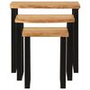 vidaXL Nesting Table Natural wood and black