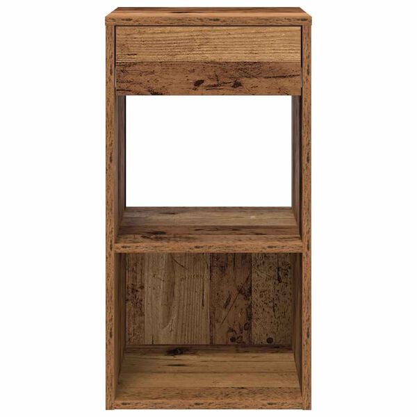 vidaXL Bedside Cabinet Set of 2 Old Wood Engineered Wood Standard