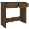 vidaXL Desk Brown Oak Engineered Wood Compact Storage Desk
